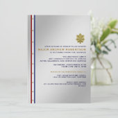 Uitnodiging van de militaire aftredingspartij (Staand voorkant)