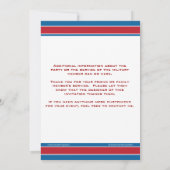 Uitnodiging van de militaire aftredingspartij (Achterkant)