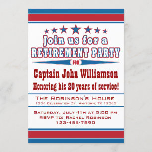 Uitnodiging van de militaire aftredingspartij