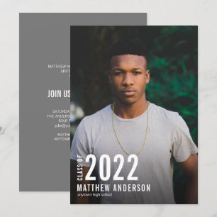 Uitnodiging van de minimalistische jaarlijkse foto