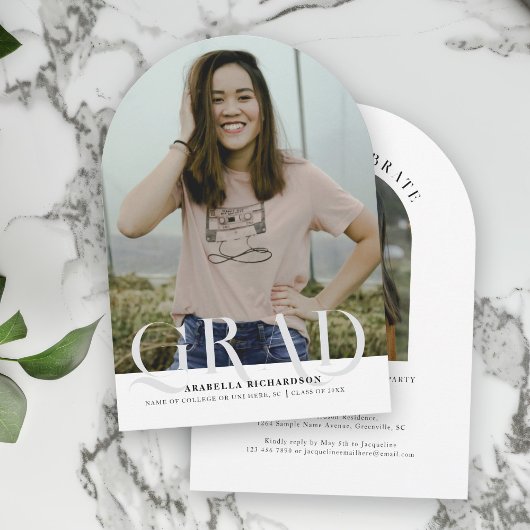 Uitnodiging van de moderne Arch Fotogradatiepartij