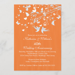 Uitnodiging van de moderne Jubileum van Tortelduif