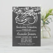 Uitnodiging van de Muziek van Chalkboard (Staand voorkant)