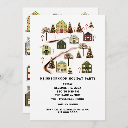 Uitnodiging van de nabuurschapspartij (Voorkant / Achterkant)