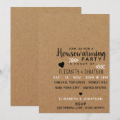 Uitnodiging van de National Kraft Housewarming Par (Voorkant / Achterkant)