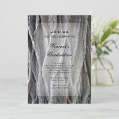 Uitnodiging van de natuurlijke Boom Bark Graduy Pa (Staand voorkant)