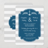 uitnodiging van de Nautical Engagement Party (Voorkant / Achterkant)