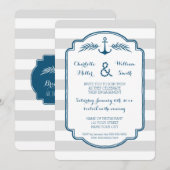 uitnodiging van de Nautical Engagement Party (Voorkant / Achterkant)