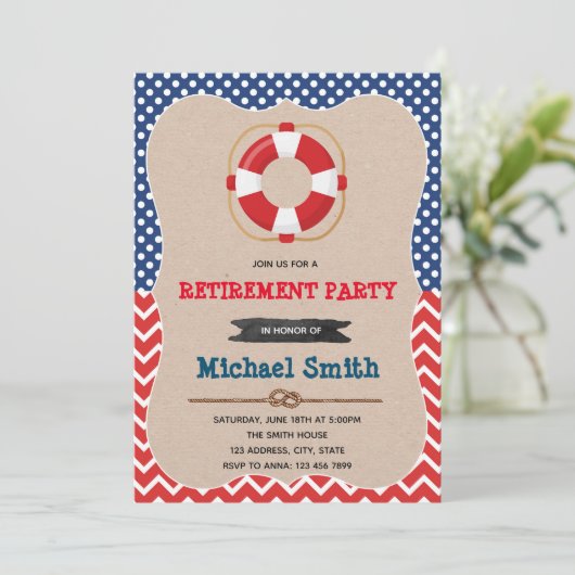 Uitnodiging van de Nautische pensioenpartij (Staand voorkant)