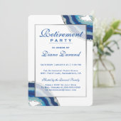 Uitnodiging van de Navy Blue Retirement Party | Ag (Staand voorkant)