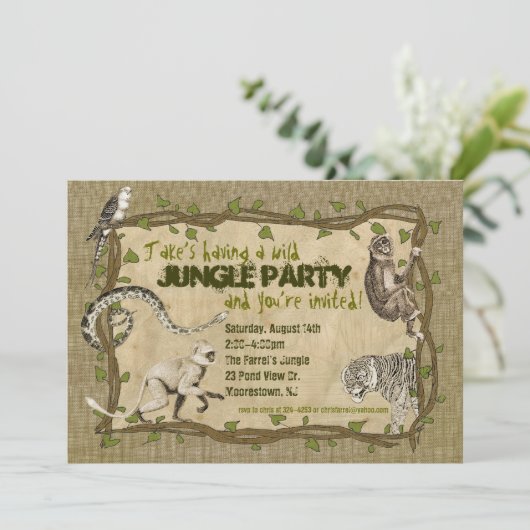 Uitnodiging van de oerwoud (Staand voorkant)