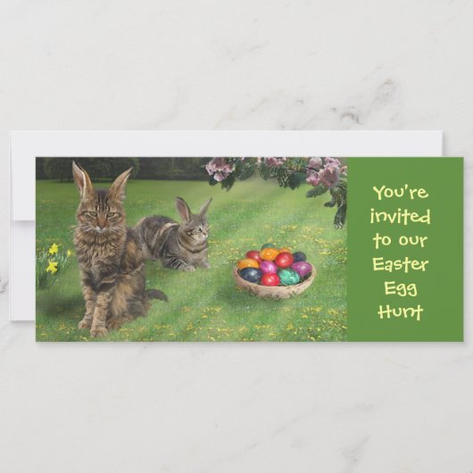 Uitnodiging van de Oost-Egg Jacht voor Catlovers (Voorkant)