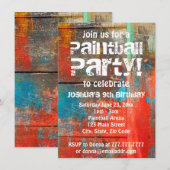 Uitnodiging van de Oostenrijkse partij Pintball in (Voorkant / Achterkant)