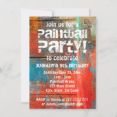 Uitnodiging van de Oostenrijkse partij Pintball in (Voorkant)