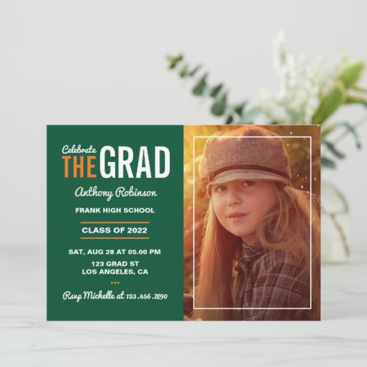 Uitnodiging van de Oranje en groene Studenten (Staand voorkant)