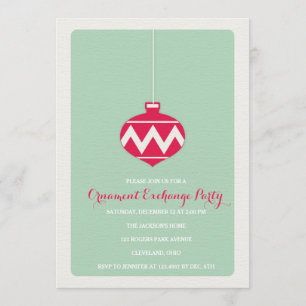 Uitnodiging van de Ornament Exchange Holiday Party