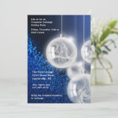 Uitnodiging van de Ornament Exchange Holiday Party (Staand voorkant)