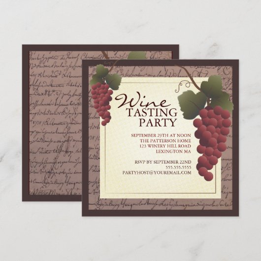 Uitnodiging van de oude Wereldgravenpartij voor he (Voorkant / Achterkant)