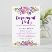 Uitnodiging van de Paarse Garden-partij Plum (Staand voorkant)