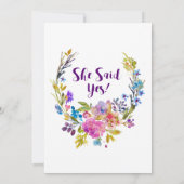 Uitnodiging van de Paarse Garden-partij Plum (Achterkant)