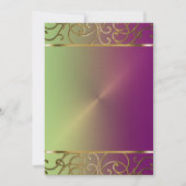 Uitnodiging van de Paarse Groene en Gouden Partij (Voorkant)