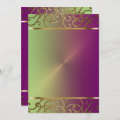 Uitnodiging van de Paarse Groene en Gouden Partij (Voorkant / Achterkant)