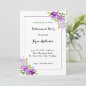 Uitnodiging van de Paarse partij voor de Florence (Staand voorkant)