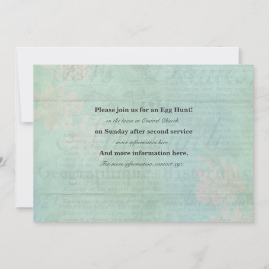 Uitnodiging van de  Paaspartij (Achterkant)