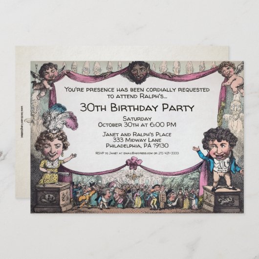 uitnodiging van de  partij (Voorkant / Achterkant)