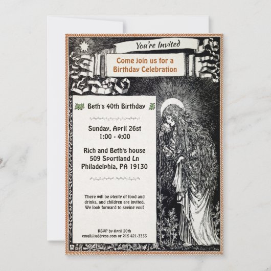  uitnodiging van de  partij (Voorkant)