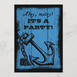 uitnodiging van de partij Anchor Blue Birthday