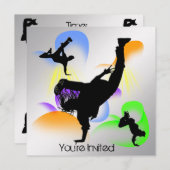 Uitnodiging van de partij B-Boying (Voorkant / Achterkant)