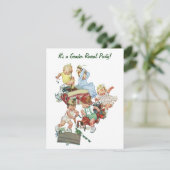  uitnodiging van de partij Baby shower voor gender (Staand voorkant)