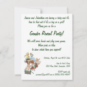 uitnodiging van de partij Baby shower voor gender (Achterkant)