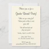  uitnodiging van de partij Baby shower voor gender (Achterkant)