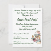  uitnodiging van de partij Baby shower voor gender (Achterkant)