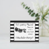 Uitnodiging van de partij Bachelor - gevangenisond (Staand voorkant)