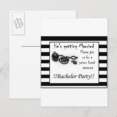 Uitnodiging van de partij Bachelor - gevangenisond (Voorkant / Achterkant)