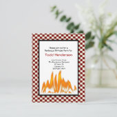 Uitnodiging van de partij Barbeque (Staand voorkant)