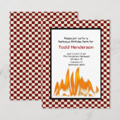 Uitnodiging van de partij Barbeque (Voorkant / Achterkant)