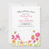Uitnodiging van de partij Bee Spring Birthday (Voorkant)