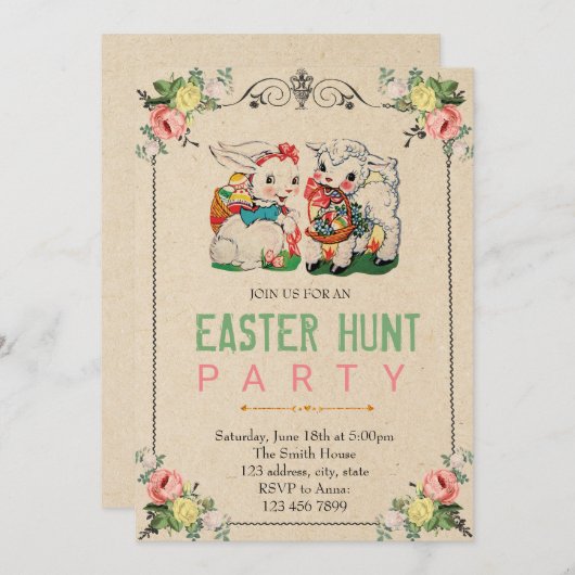  uitnodiging van de partij bij het oostelijk halfr (Voorkant / Achterkant)