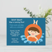 uitnodiging van de partij Birthday (Staand voorkant)