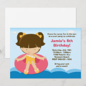 uitnodiging van de partij Birthday (Voorkant / Achterkant)