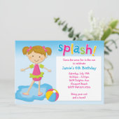 uitnodiging van de partij Birthday (Staand voorkant)