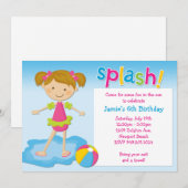 uitnodiging van de partij Birthday (Voorkant / Achterkant)