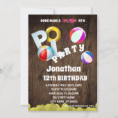uitnodiging van de partij Birthday Pool (Voorkant)