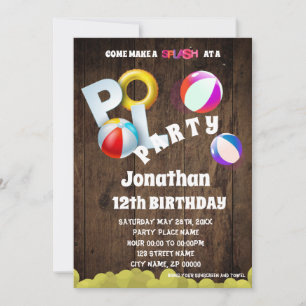 uitnodiging van de partij Birthday Pool