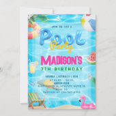 uitnodiging van de partij Birthday Pool (Voorkant)