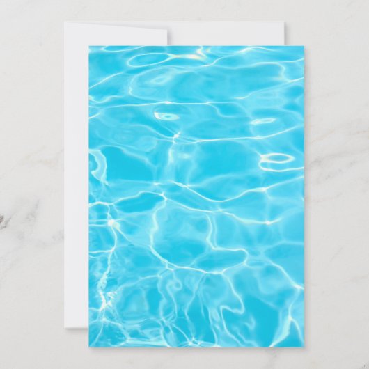 uitnodiging van de partij Birthday Pool (Achterkant)